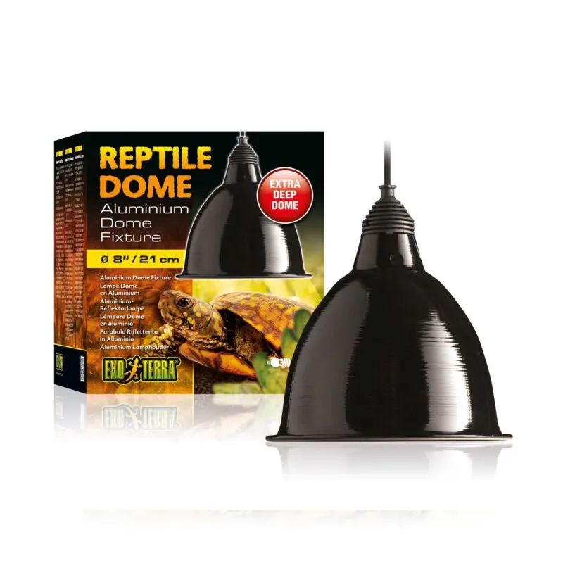 ET Reptile Aluminium Dome 8"Dia X 17.8"H